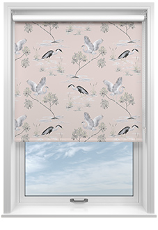Cranes, Blush Pink - Twist&Fit Roller Blind